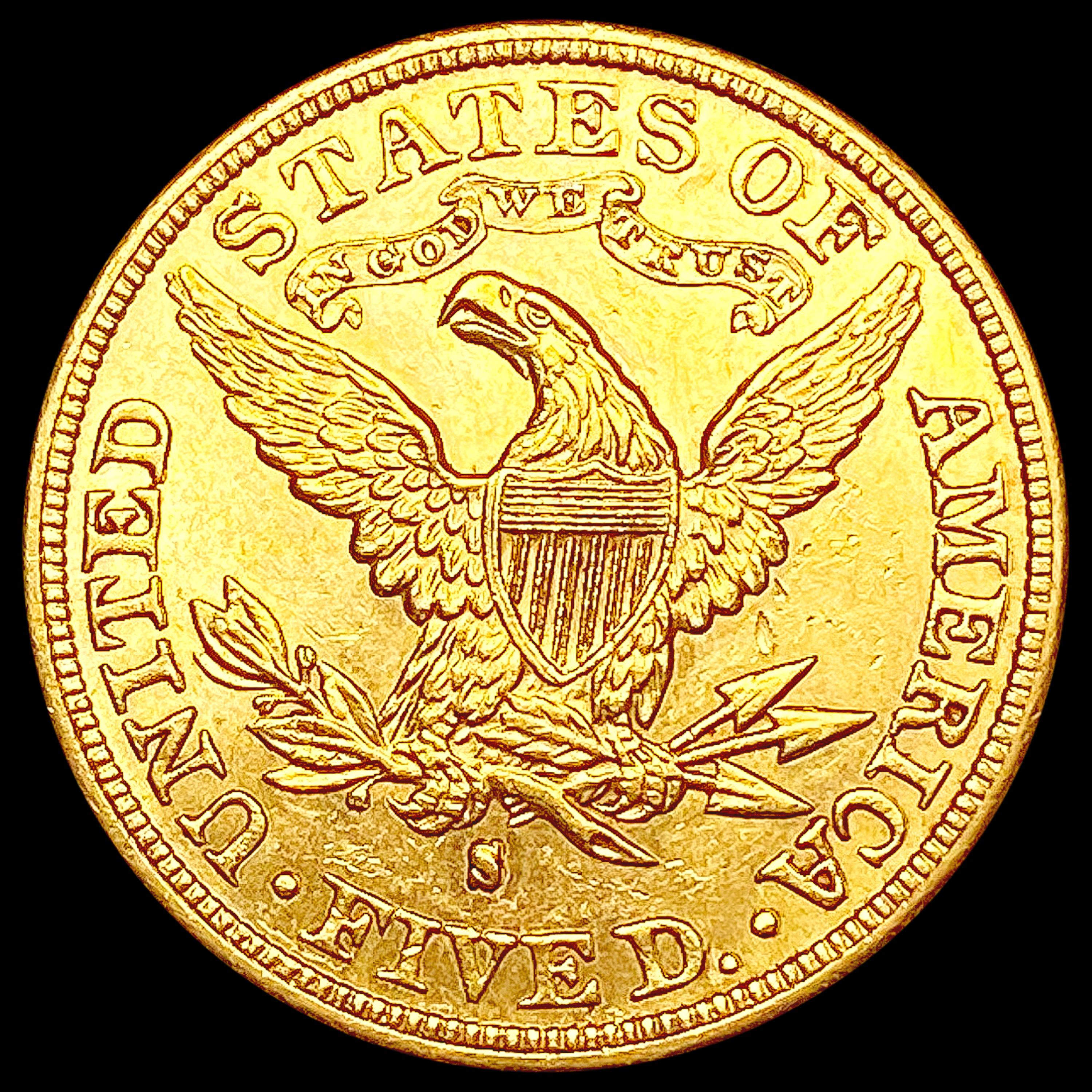 1882-S $5 Gold Half Eagle UNCIRCULATED