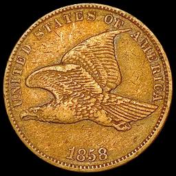 1858 Sm Ltrs Flying Eagle Cent NEARLY UNCIRCULATED