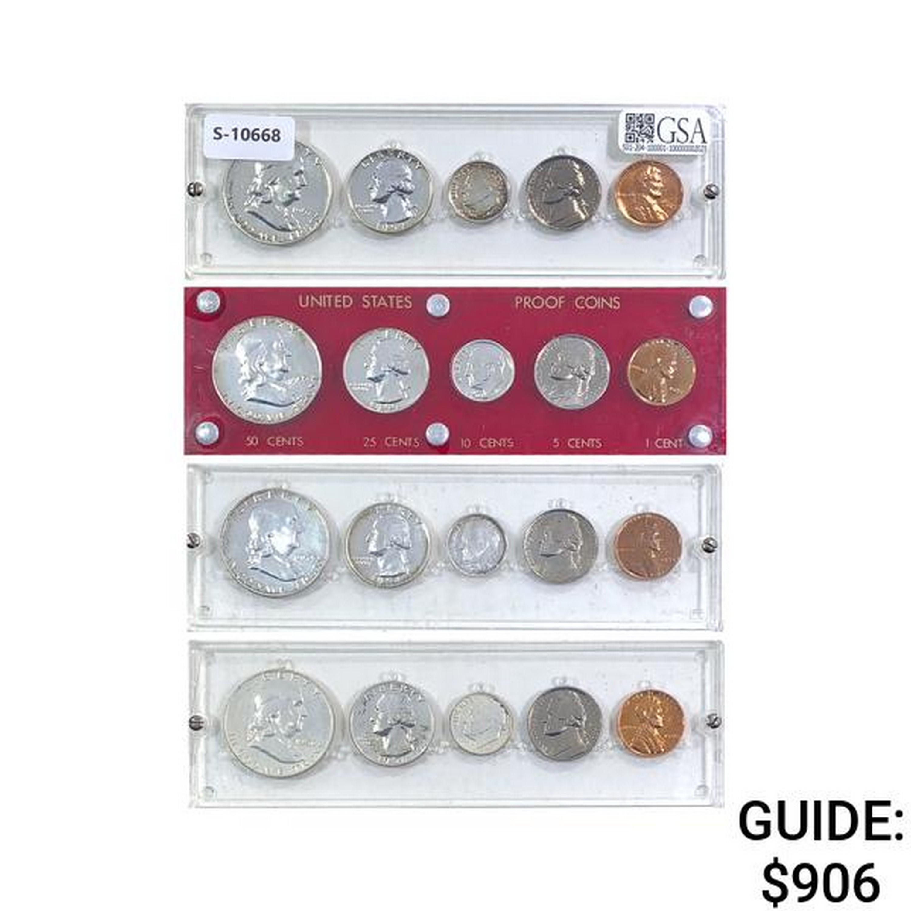 1954-1957 US Proof Mint Sets [20 Coins]