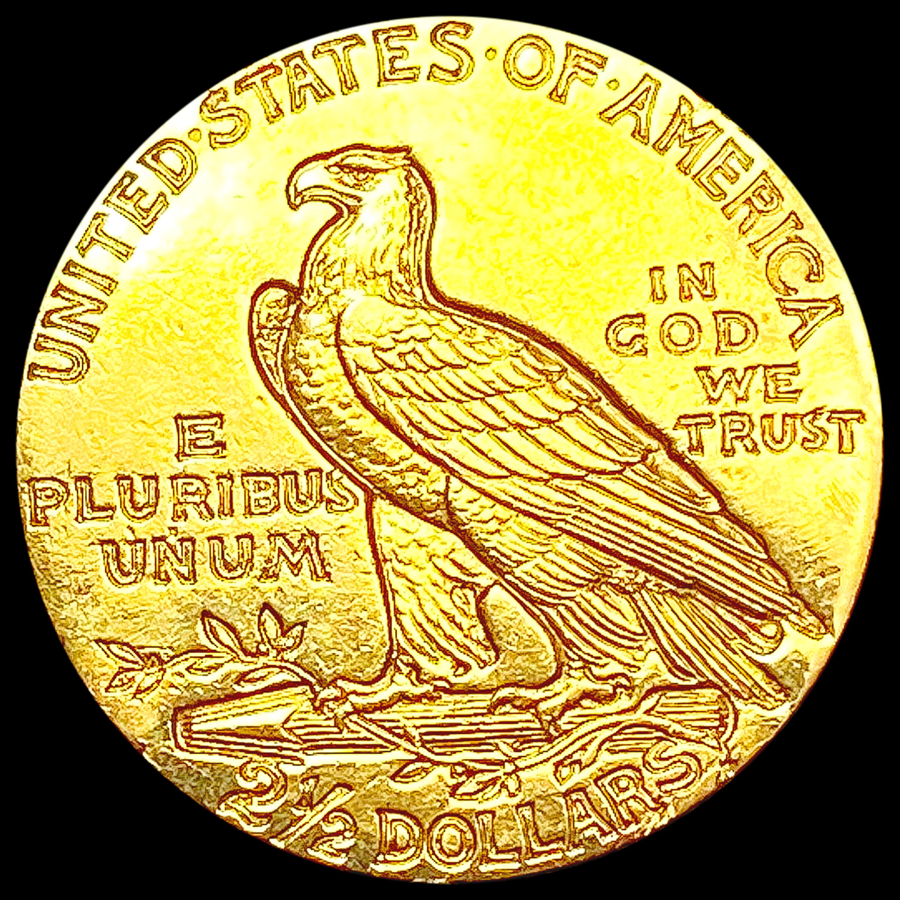 1909 $2.50 Gold Quarter Eagle CLOSELY UNCIRCULATED