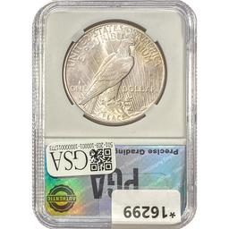 1935 Silver Peace Dollar PGA MS65