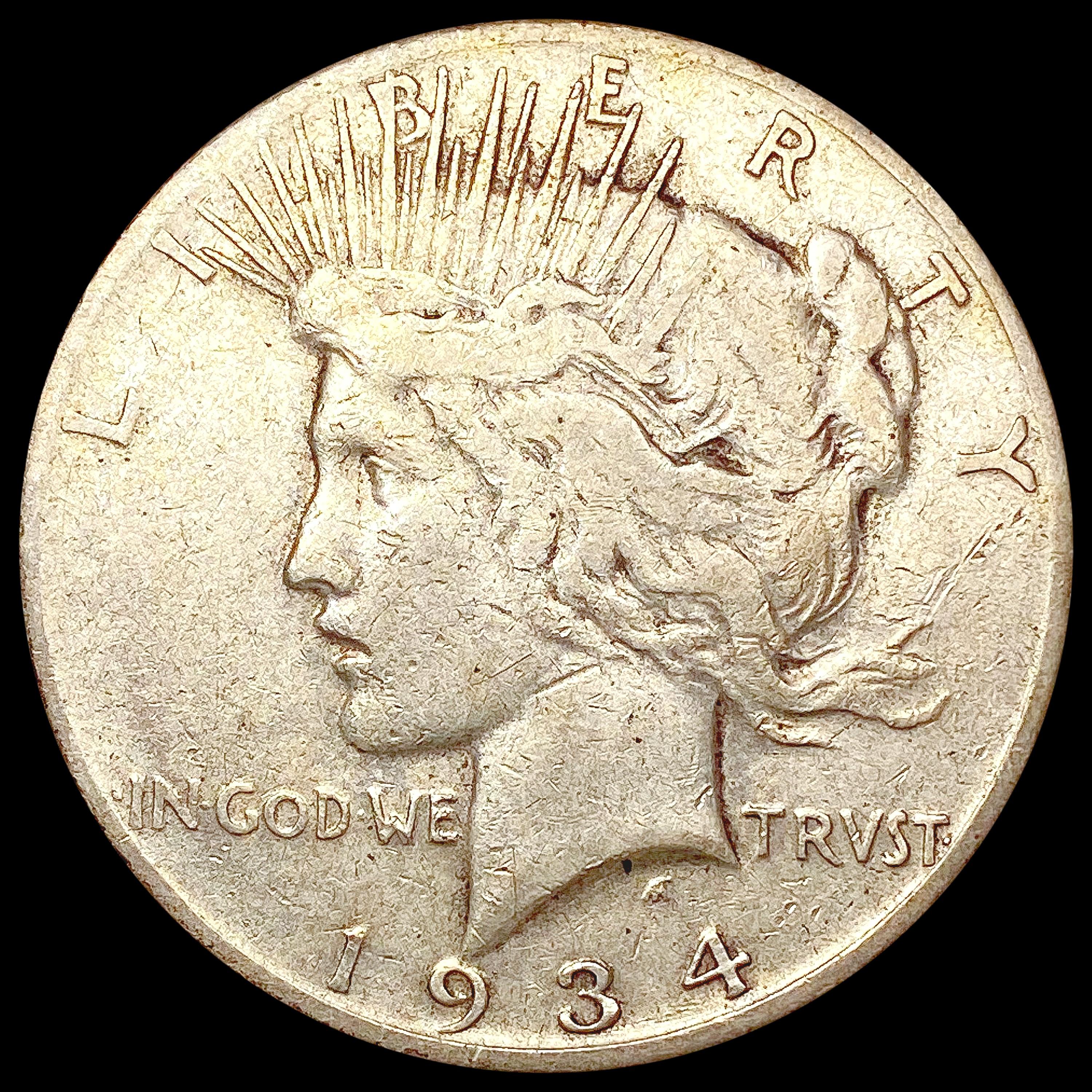 1934-S Silver Peace Dollar LIGHTLY CIRCULATED