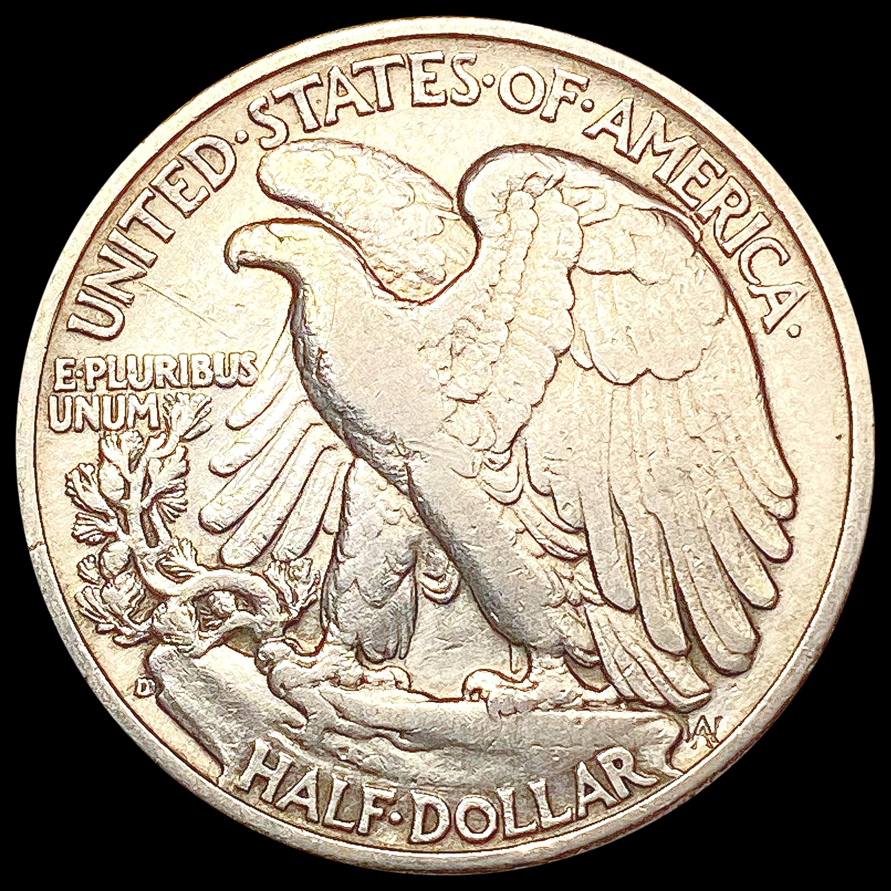 1938-D Walking Liberty Half Dollar NEARLY UNCIRCUL