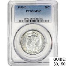 1935-D Walking Liberty Half Dollar PCGS MS65