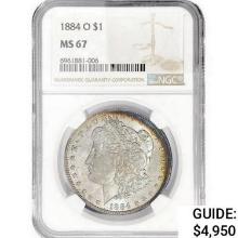 1884-O Morgan Silver Dollar NGC MS67