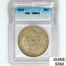 1903 Morgan Silver Dollar ICG MS64