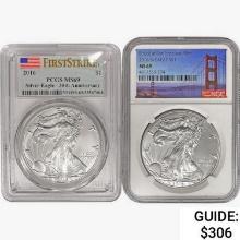 [2] 2016 Silver Eagle NGC,PCGS MS69