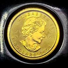 2021 Canada 1/10oz Gold $5 SUPERB GEM BU