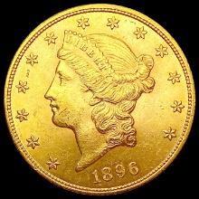 1896 $20 Gold Double Eagle CHOICE BU