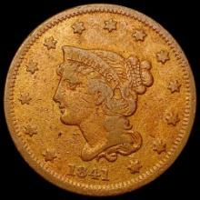 1841 Braided Hair Large Cent LIGHTLY CIRCULATED