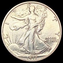 1917 Walking Liberty Half Dollar CLOSELY UNCIRCULA