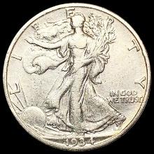 1934-S Walking Liberty Half Dollar CLOSELY UNCIRCU