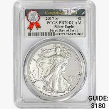 2017-S Silver Eagle PCGS PR70 DCAM FDI