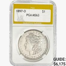 1897-O Morgan Silver Dollar PGA MS63