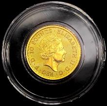 2023 Britannia 1/10oz Gold 10 Pounds SUPERB GEM BU