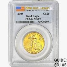 2005 $25  1/2oz. American Gold Eagle PCGS MS69