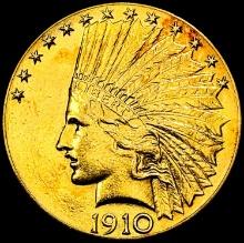 1910-D $10 Gold Eagle CLOSELY UNCIRCULATED