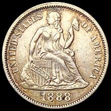 1888 Seated Liberty Dime CHOICE AU