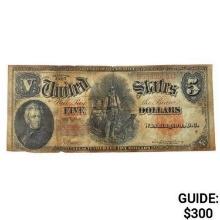 1907 $5 US LG Legal Tender Note