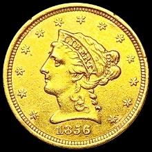 1856 $2.50 Gold Quarter Eagle CLOSELY UNCIRCULATED