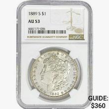 1889-S Morgan Silver Dollar NGC AU53