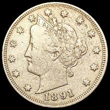 1891 Liberty Victory Nickel LIGHTLY CIRCULATED