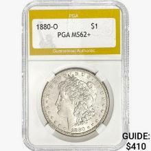 1880-O Morgan Silver Dollar PGA MS62+