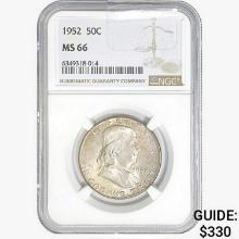 1952 Franklin Half Dollar NGC MS66