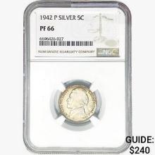 1942-P Jefferson Nickel NGC PF66