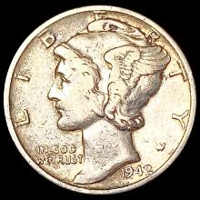 1942/1 Mercury Dime NEARLY UNCIRCULATED