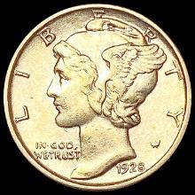 1928 Mercury Dime CLOSELY UNCIRCULATED