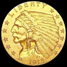 1915 $2.50 Gold Quarter Eagle CLOSELY UNCIRCULATED