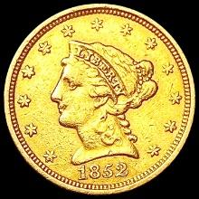 1852 $2.50 Gold Quarter Eagle CLOSELY UNCIRCULATED