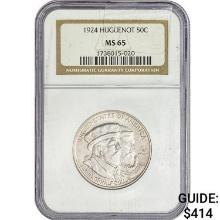 1924 Huguenot Half Dollar NGC MS65