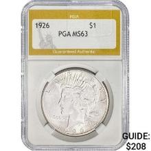 1926 Silver Peace Dollar PGA MS63