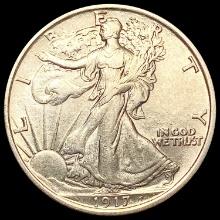 1917 Walking Liberty Half Dollar CHOICE AU