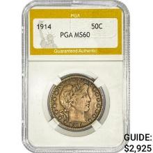 1914 Barber Half Dollar PGA MS60