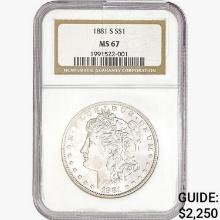 1881-S Morgan Silver Dollar NGC MS67