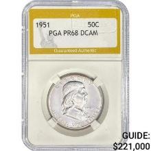 1951 Franklin Half Dollar PGA PR68 DCAM