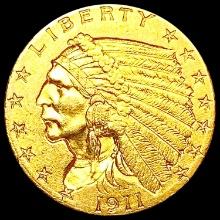 1911 $2.50 Gold Quarter Eagle UNCIRCULATED