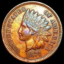 1874 Indian Head Cent CLOSELY UNCIRCULATED