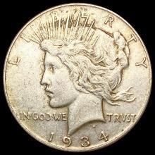 1934 Silver Peace Dollar CLOSELY UNCIRCULATED