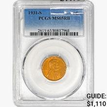 1931-S Wheat Cent PCGS MS65 RB