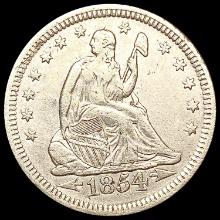 1854 Arws Seated Liberty Quarter NEARLY UNCIRCULAT