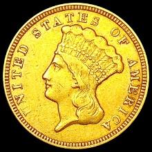 1856 $3 Gold Piece LIGHTLY CIRCULATED