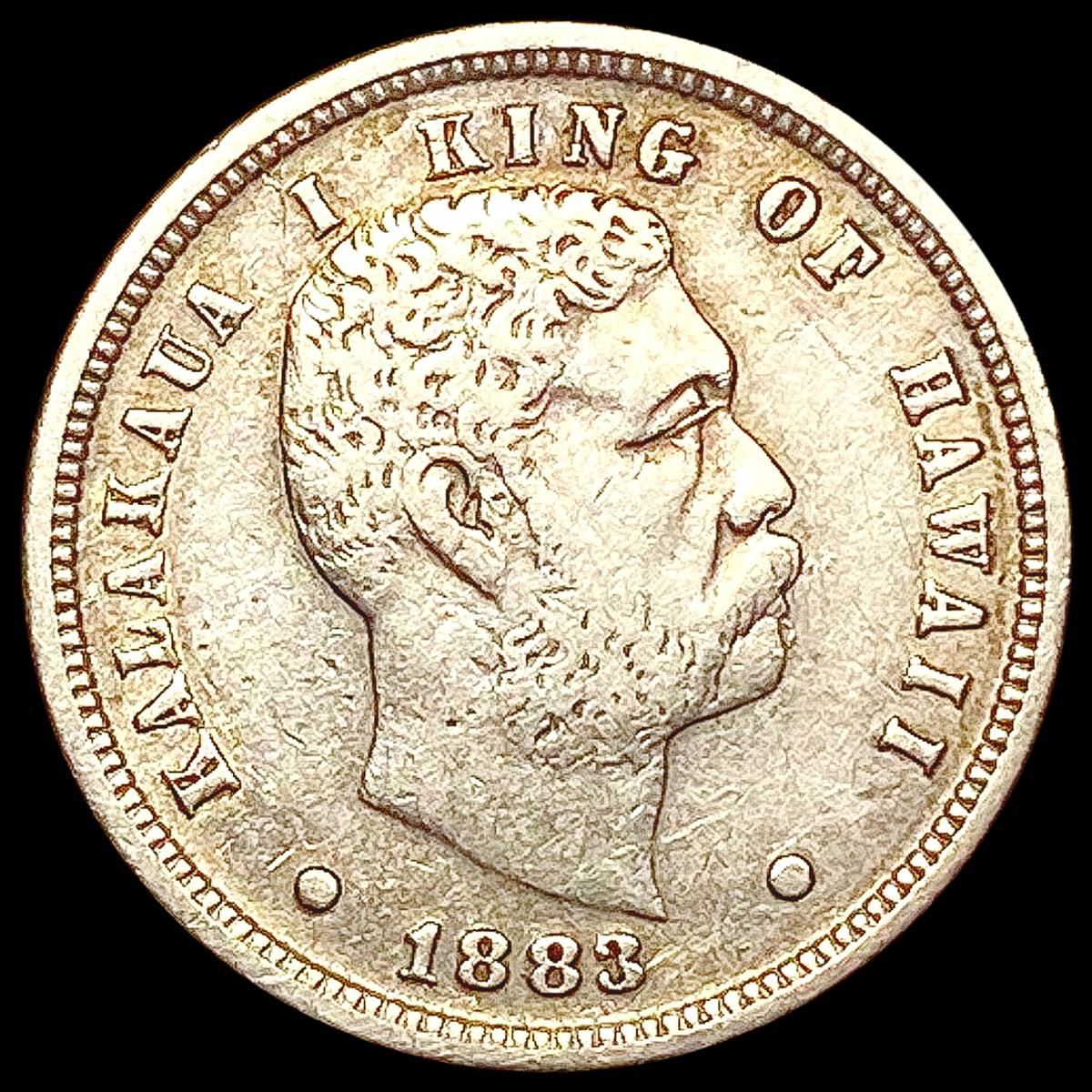 1883 Kingdom of Hawaii Dime NEARLY UNCIRCULATED