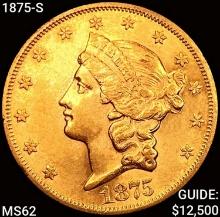 1875-S $20 Gold Double Eagle UNCIRCULATED