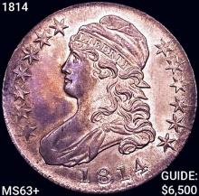 1814 Capped Bust Half Dollar CHOICE BU+