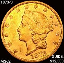 1873-S $20 Gold Double Eagle UNCIRCULATED