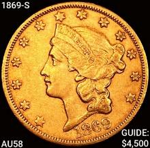 1869-S $20 Gold Double Eagle